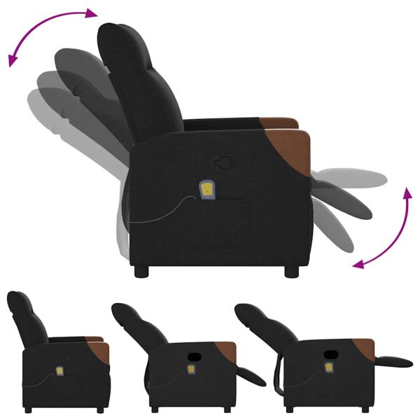 Massagesessel Schwarz Stoff