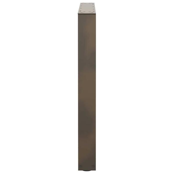 Esstisch Beine V-Form 2 Stück Naturstahl 90x(72-73,3) cm Stahl