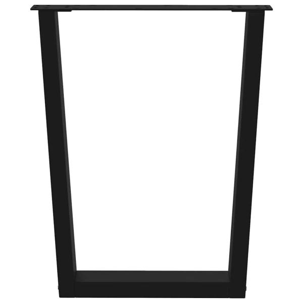 Esstisch Beine V-Form 3 Stück Schwarz 70x(72-73,3) cm Stahl