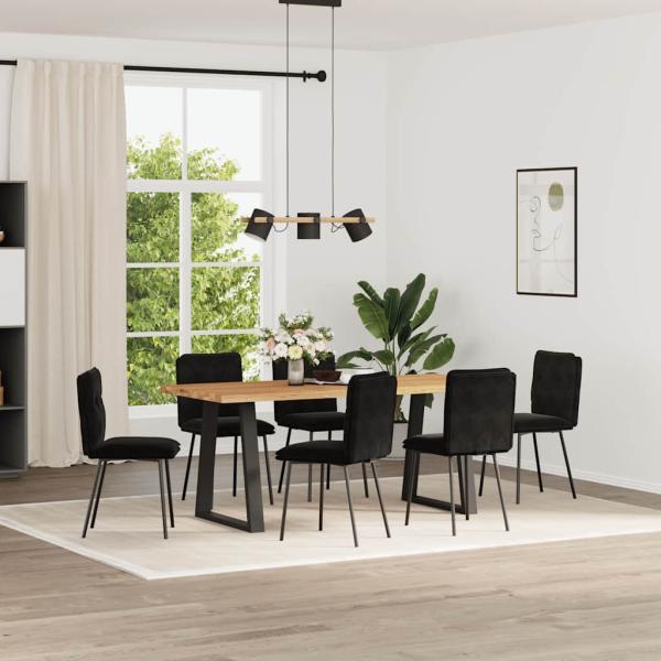 ARDEBO.de - Esszimmerstühle 6 Stk. Schwarz Samt