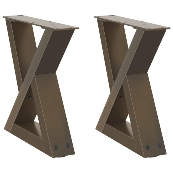 Couchtischbeine 2 Stk. Naturstahl 40x(30-31,3) cm Stahl