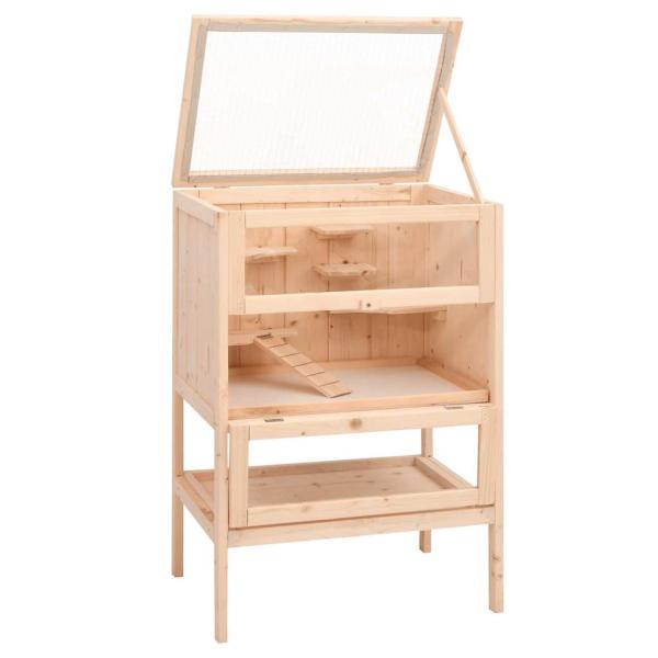 Hamsterkäfig 55 x 40 x 80 cm Massivholz Tanne