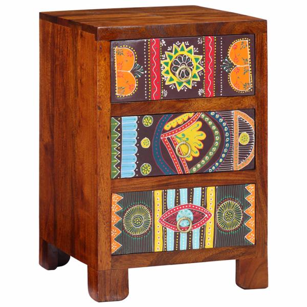 ARDEBO.de - Nachttisch 40x40x60 cm Massivholz Akazie