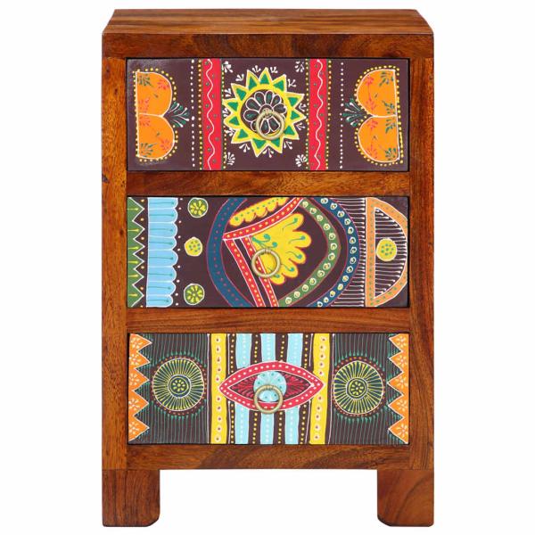 Nachttisch 40x40x60 cm Massivholz Akazie