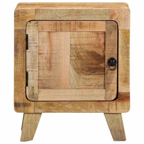 Nachttisch 2 Stk. 40x32x46 cm Raues Massivholz Mango
