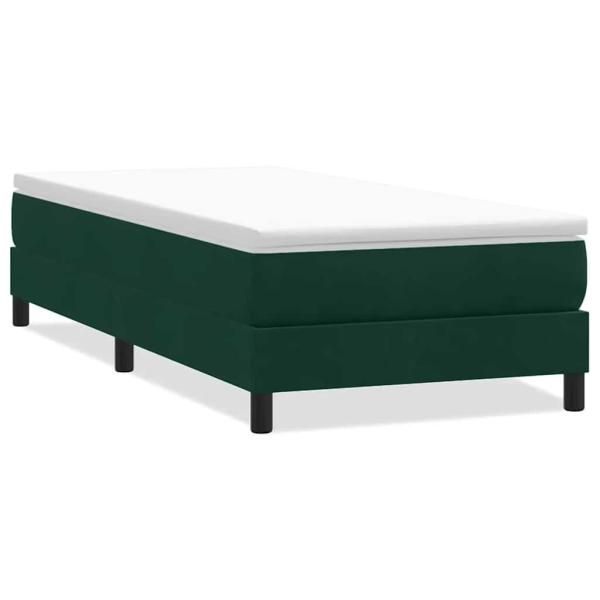Boxspringbett ohne Matratze Dunkelgrün 80x210 cm Samt