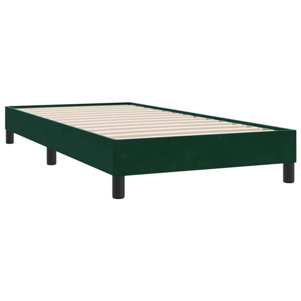 Boxspringbett ohne Matratze Dunkelgrün 80x210 cm Samt