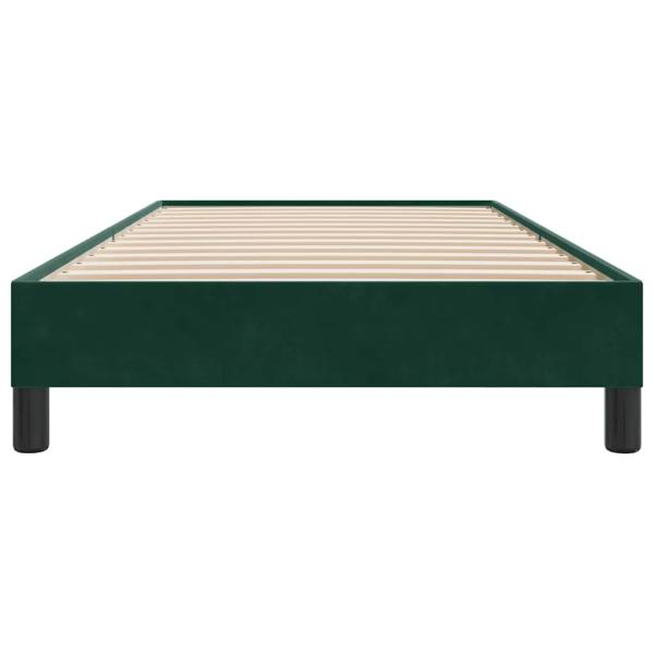 Boxspringbett ohne Matratze Dunkelgrün 80x210 cm Samt