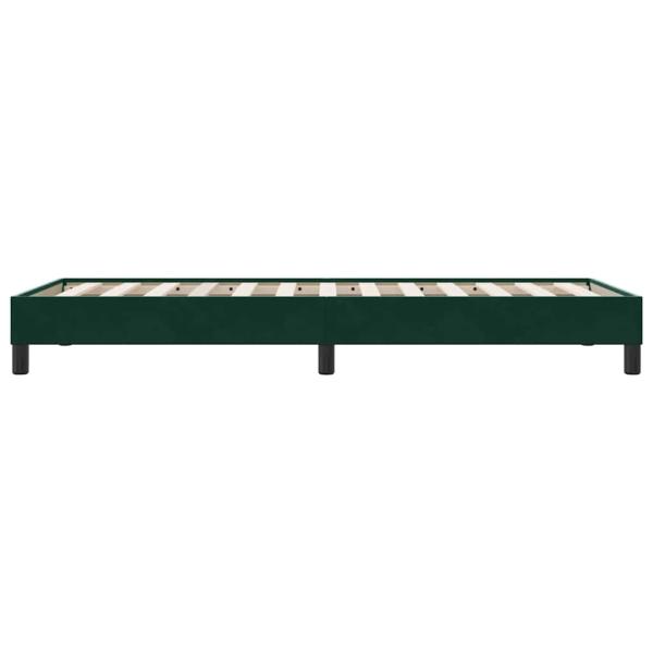 Boxspringbett ohne Matratze Dunkelgrün 80x210 cm Samt