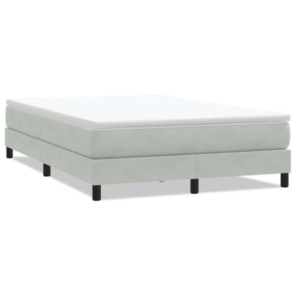 Boxspringbett ohne Matratze Hellgrau 160x210 cm Samt