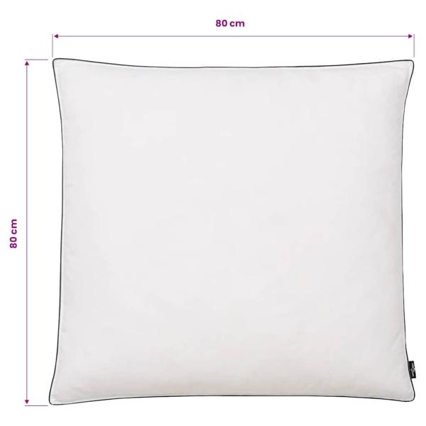 Kissen 2 Stk. Daunen-/Federnfüllung Schwer 80x80 cm Weiß