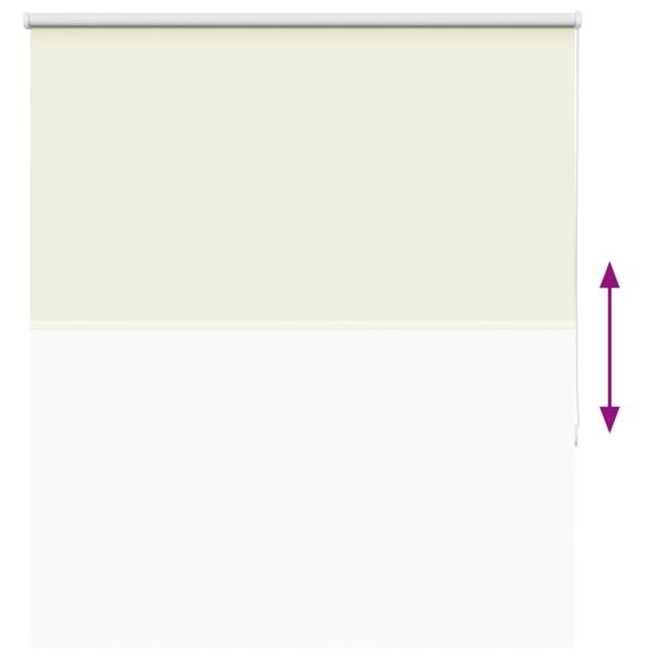 Verdunkelungsrollo Cremeweiß 130x130cm Stoffbreite 126,6cm