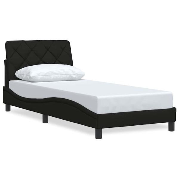 Bettgestell ohne Matratze Schwarz 90x190 cm Stoff