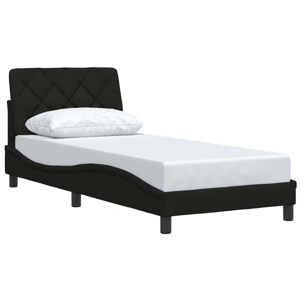 Bettgestell ohne Matratze Schwarz 90x190 cm Stoff
