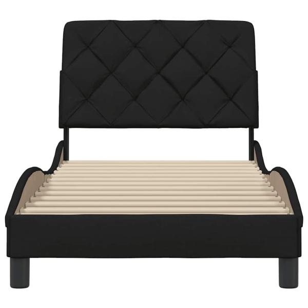 Bettgestell ohne Matratze Schwarz 90x190 cm Stoff
