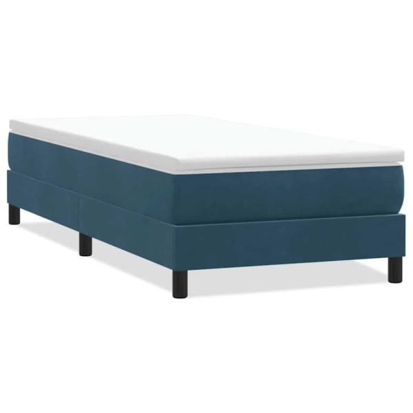 Boxspringbett ohne Matratze Dunkelblau 100x220 cm Samt