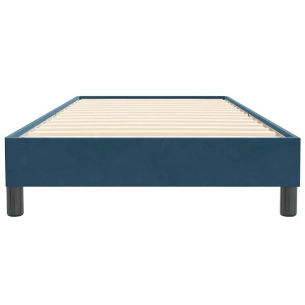 Boxspringbett ohne Matratze Dunkelblau 100x220 cm Samt