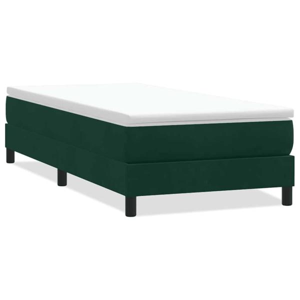 Boxspringbett ohne Matratze Dunkelgrün 80x220 cm Samt