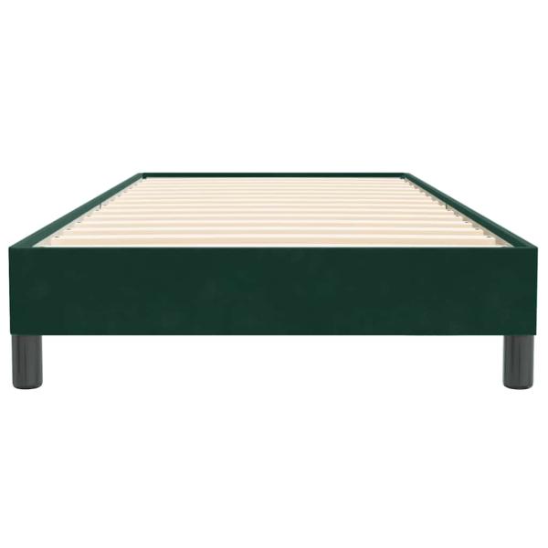 Boxspringbett ohne Matratze Dunkelgrün 80x220 cm Samt