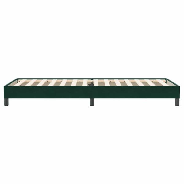 Boxspringbett ohne Matratze Dunkelgrün 80x220 cm Samt