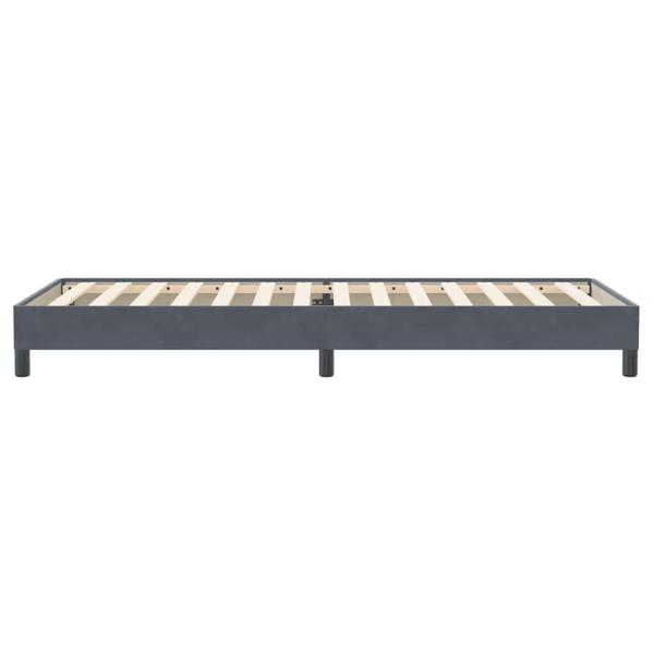 Boxspringbett ohne Matratze Dunkelgrau 80x220 cm Samt