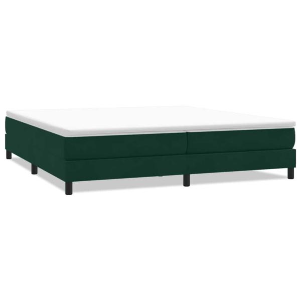 Boxspringbett ohne Matratze Dunkelgrün 200x210 cm Samt
