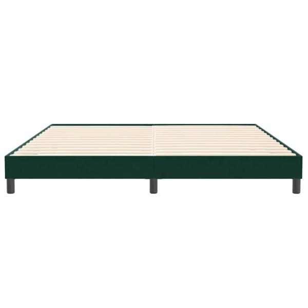 Boxspringbett ohne Matratze Dunkelgrün 200x210 cm Samt