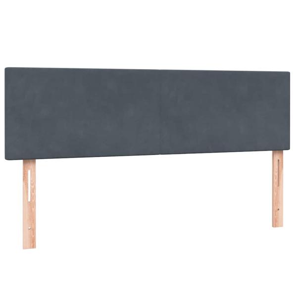 Boxspringbett mit Matratze Dunkelgrau 160x210 cm Samt