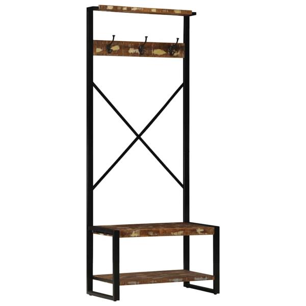 ARDEBO.de - Kleiderst?nder Mehrfarbig 80x40x190 cm Altholz Massivholz