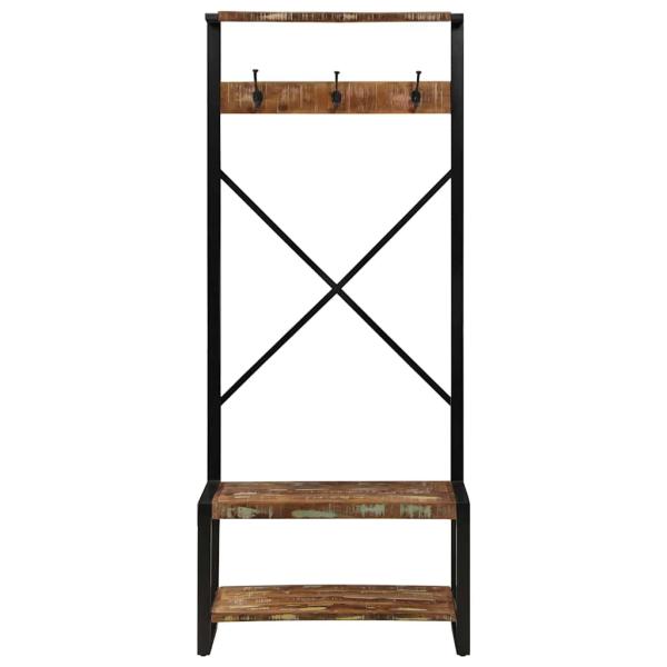 Kleiderst?nder Mehrfarbig 80x40x190 cm Altholz Massivholz