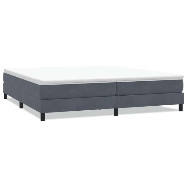 Boxspringbett ohne Matratze Dunkelgrau 200x220 cm Samt