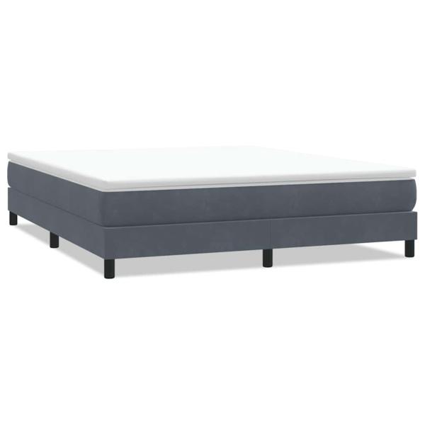 Boxspringbett ohne Matratze Dunkelgrau 180x220 cm Samt