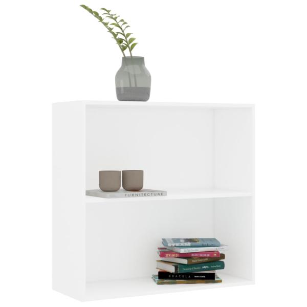 B?cherregal Wei? 80x30x76,5 cm Holzwerkstoff