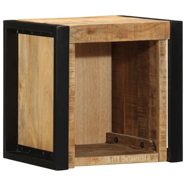 ARDEBO.de - Nachttisch 40x35x40 cm Raues Mango-Massivholz