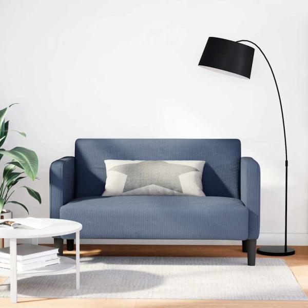 ARDEBO.de - Zweisitzer-Sofa Blau 109 cm Cordstoff