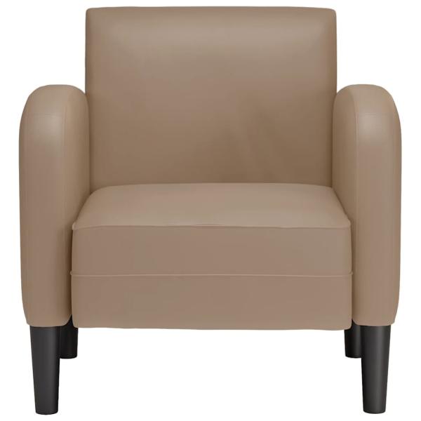 Sessel mit Armlehnen Cappuccino-Braun 54 cm Kunstleder