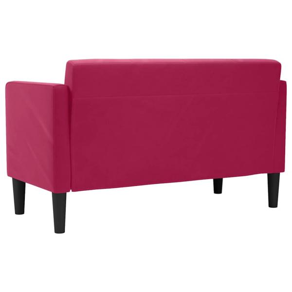 Zweisitzer-Sofa Weinrot 111 cm Samt