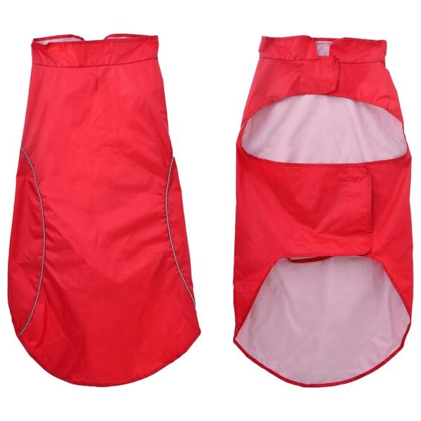 Hunde Regenmantel mit Reflexstreifen Polyester Rot 3XL