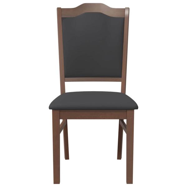 Esszimmerst?hle mit Kissen 2 Stk. Braun Massivholz Gummibaum