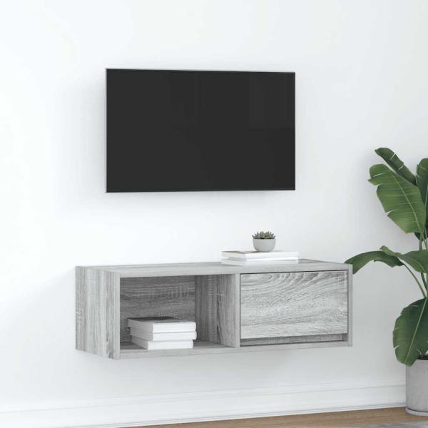 ARDEBO.de - TV-Schrank Grau Sonoma 80x31x25,5 cm Holzwerkstoff
