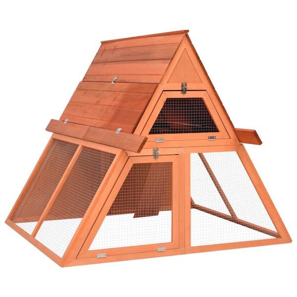 ARDEBO.de - Kaninchenstall 152x127x109,5 cm Massivholz Tanne