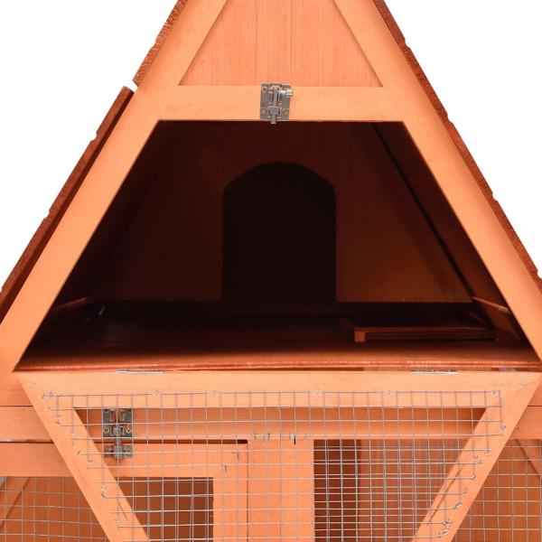Kaninchenstall 152x127x109,5 cm Massivholz Tanne
