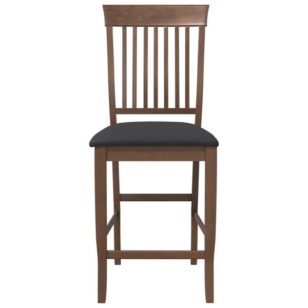 Barhocker mit Kissen 2 Stk. Braun Massivholz Gummibaum