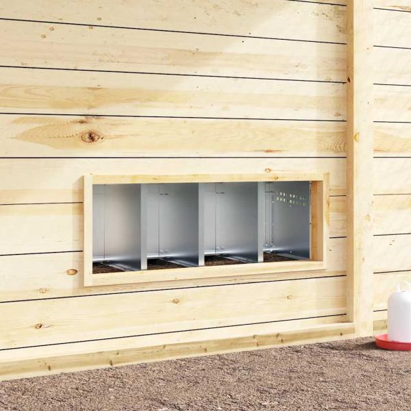 Hühner-Nistkasten 4 Fächer Wandmontage Verzinkter Stahl