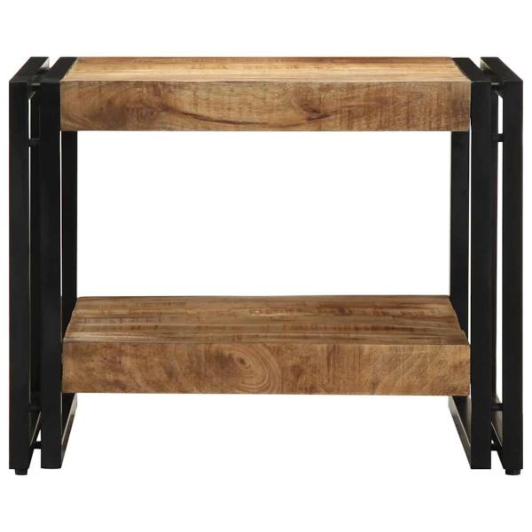 Couchtisch 50x50x38 cm Raues Massivholz Mango