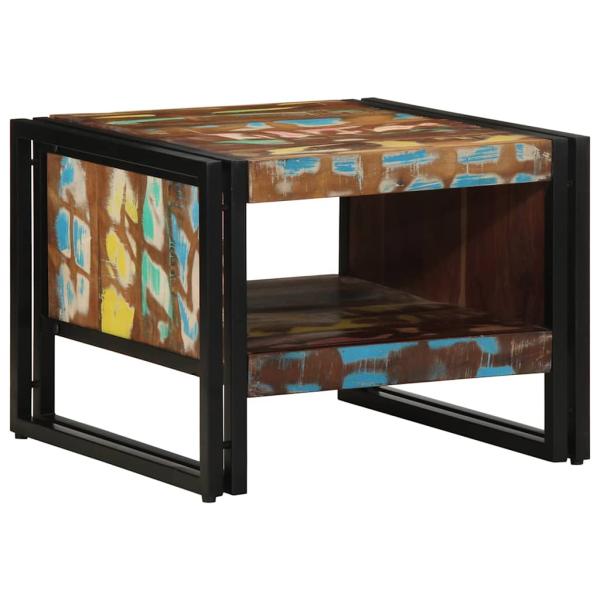 ARDEBO.de - Couchtisch Mehrfarbig 50x50x38 cm Altholz Massivholz