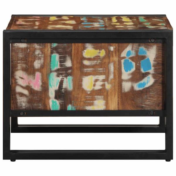 Couchtisch Mehrfarbig 50x50x38 cm Altholz Massivholz