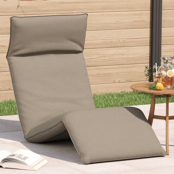 ARDEBO.de - Sonnenliege Klappbar Taupe 175x54x8,5 cm Oxford-Gewebe