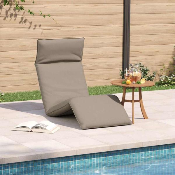 Sonnenliege Klappbar Taupe 175x54x8,5 cm Oxford-Gewebe