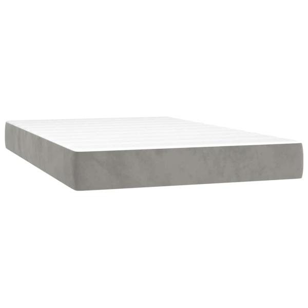 Taschenfederkernmatratze Mittel Hellgrau 120x220x20 cm Samt